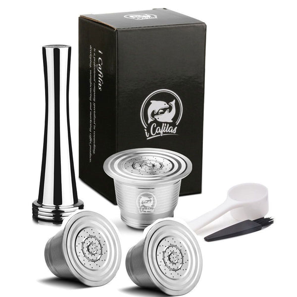 Capsule en Acier Inoxydable avec Filtre pour Machine Nespresso ICafilas
