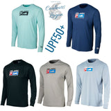Couleurs Lagon - Chemise de Pêche Respirante Lycra Manches Longues UV50+ UNI OCEAN PELAGIC