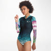pose - Combi surf manches longues MITI caraco Meduses II Couleurs Lagon