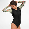 pose - Combi surf manches longues MITI caraco Coquillages Couleurs Lagon