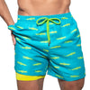 Short de bain homme imprimé losange MANA — Boardshort Couleurs Lagon S à XXXL