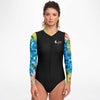 avant - Combi surf manches longues MITI Caraco ISLAND VIBES Couleurs Lagon