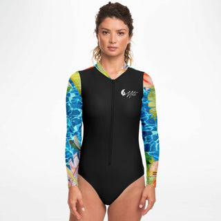 avant - Combi surf manches longues MITI Caraco ISLAND VIBES Couleurs Lagon