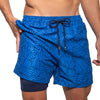 Short de bain homme MANA Couleurs Lagon — Boardshort vert japon imprimé