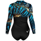 dos 3d - Combi surf manches longues MITI caraco Benitier Couleurs Lagon