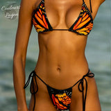 Couleurs Lagon - Sexy Bikini 2 pièces Triangle Tangua Brésilien BUTTERFLY