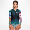 Combi surf manches longues MITI caraco Meduses II Couleurs Lagon