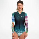 Long-sleeved MITI surf suit camisole Meduses II Lagon Colors