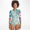av - Combi surf manches longues MITI caraco Meduses Couleurs Lagon
