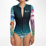 Long-sleeved MITI surf suit camisole Meduses II Lagon Colors