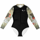 av a plat - Combi surf manches longues MITI caraco Coquillages Couleurs Lagon
