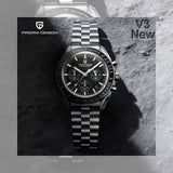 Montre tachymètre homme SPEEDMASTER MoonWatch V4 hommage Omega vue 20 - Couleurs Lagon