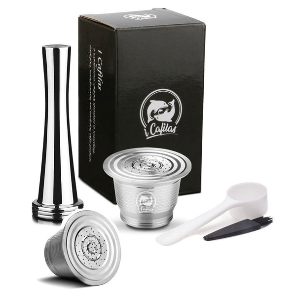 Capsule en Acier Inoxydable avec Filtre pour Machine Nespresso ICafilas
