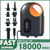 Envoi rapide FR grande autonomie 20PSI - Pompe Électrique Portable 20 PSI avec Éclairage et Batterie Rechargeable - COULEURS LAGON