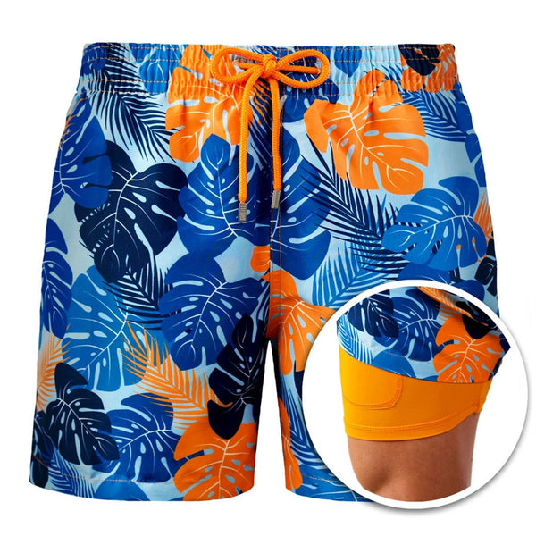 MANA boardshort homme Couleurs Lagon — Short de bain imprimé crocodile turquoise