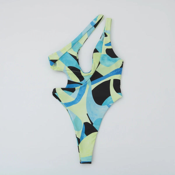 Maillot de bain une pièce push-up à plat vue dos – Couleurs Lagon