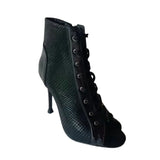 exterieur serpent noir - Bottines de danse Serpentina – Élégance et agilité sur la piste - Couleurs Lagon