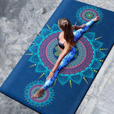 pres large bleu - Tapis de yoga PRO 80–100x183cm épais, large et respirant – Couleurs Lagon