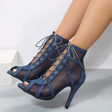 bleu - Chaussures de Danse Latine à Talons Hauts – Modèle LUNA II Daim Styletto - Couleurs Lagon