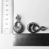 avant dos et tailles - Pendentif Maori ETERNITY en Argent Massif s925 - Couleurs Lagon