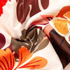 gros plan tissus impression - Monokini Push-Up V Plongeant Dos Nu Criss-Cross Floral Orange - Couleurs Lagon