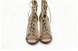 Chaussures salsa femme bottine léopard suède — vue côté | Couleurs Lagon