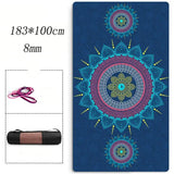 183x100x8 madala bleu - Tapis de yoga PRO 80–100x183cm épais, large et respirant – Couleurs Lagon
