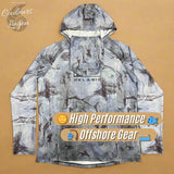 Rashguard pêche homme camouflage gris vue de face — Couleurs Lagon