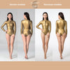 ancien et nouveau modele or gold - Combinaison Bikini Neoprene 2mm UPF50+ Manches Longues Zip Avant Peau Lisse II - Couleurs Lagon