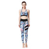 floral bleu nuit - Ensemble de Yoga Femme | Pantalon et Brassière Sportive Séchage Rapide Couleurs Lagon