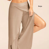 beige - Pantalon Bali large fluide taille basse femme S-5XL – Mode été plage balnéaire décontractée - Couleurs Lagon