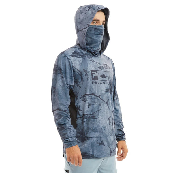 Rashguard pêche homme UPF50+ gris camouflage respirant — Couleurs Lagon