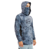 Rashguard pêche homme UPF50+ gris camouflage respirant — Couleurs Lagon