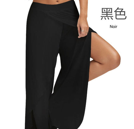 noir - Pantalon Bali large fluide taille basse femme S-5XL – Mode été plage balnéaire décontractée - Couleurs Lagon