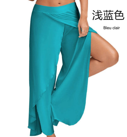 bleu - Pantalon Bali large fluide taille basse femme S-5XL – Mode été plage balnéaire décontractée - Couleurs Lagon