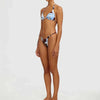 avant gauche - Bikini Brésilien Floral Bleu Marron – Maillot de Bain Sexy et Confortable - Couleurs Lagon
