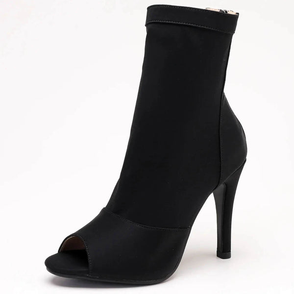 noir gauche fond blanc - LUCILE Chaussures de danse latine – Talons aiguilles 7 ou 10 cm, semelle PU – Noir ou Bordeaux - Couleurs Lagon