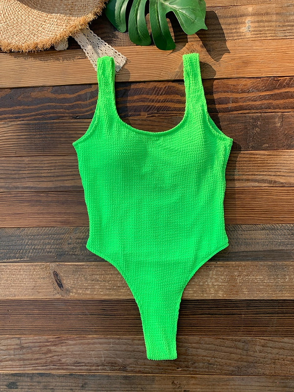 Couleurs Lagon - Sexy Monokini 1 pièce Push-Up Bas Tangua Brésilien
