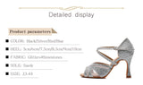 details - Chaussures de Danse Femme Strass Argent Noir | Couleurs Lagon