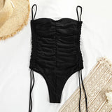 Détail dos nu monokini femme noir — Couleurs Lagon BLACKBIRD