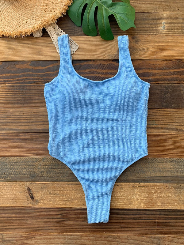 Couleurs Lagon - Sexy Monokini 1 pièce Push-Up Bas Tangua Brésilien