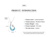 Bijou hameçon larimar pierre naturelle argent sterling 925 — vue face