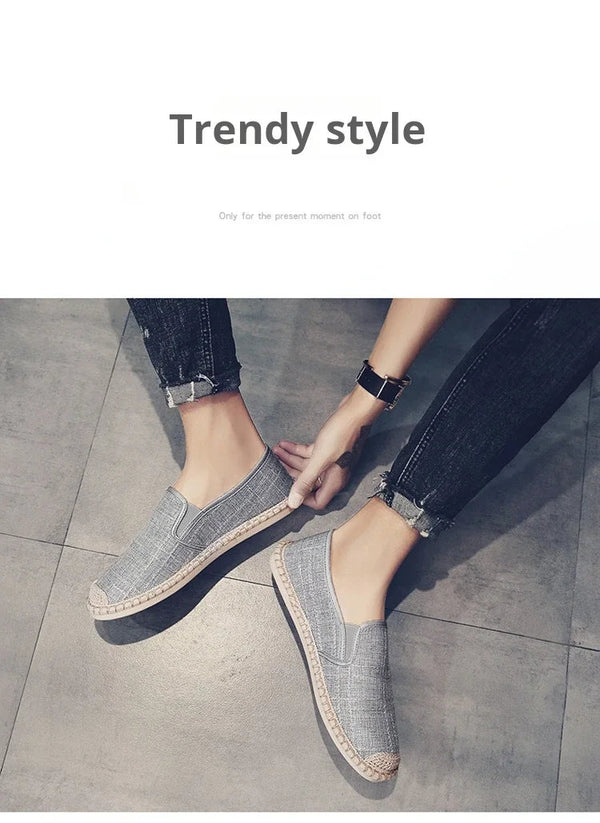 pub3 - Espadrille respirante en toile tissée – Loafers homme d'inspiration chinoise, souples et légers - Couleurs Lagon