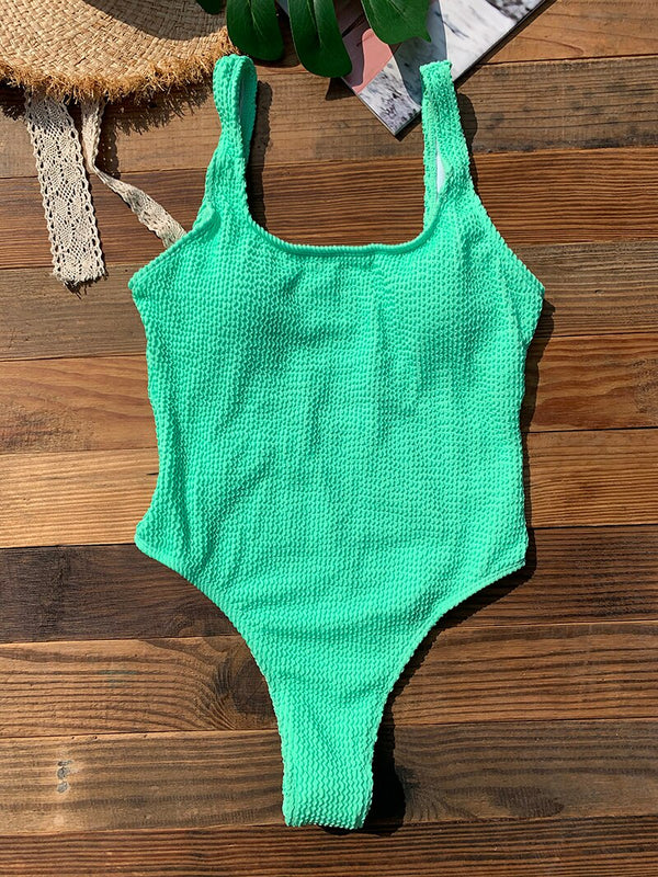 Couleurs Lagon - Sexy Monokini 1 pièce Push-Up Bas Tangua Brésilien