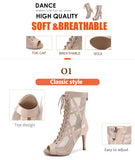 haute qte pro - Chaussures de Danse Latine à Talons Hauts – Modèle LUNA II Brillant Indoor - Couleurs Lagon