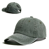 vert - Casquette Queue de Cheval Coton Lavé — Coloris & Filet