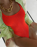 Couleurs Lagon - Sexy Monokini 1 pièce Push-Up Bas Tangua Brésilien