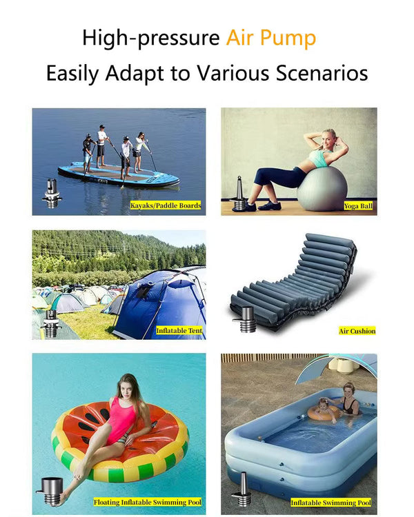 multi usage SUP yoga camping pool - Pompe Électrique Portable 20 PSI avec Éclairage et Batterie Rechargeable - COULEURS LAGON