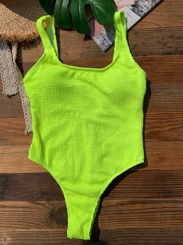 Couleurs Lagon - Sexy Monokini 1 pièce Push-Up Bas Tangua Brésilien