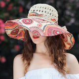 Chapeau Anti UV Femme Pliable – Chapeau de Plage Bord Large | Couleurs Lagon